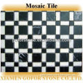 black and white mosaic tiles